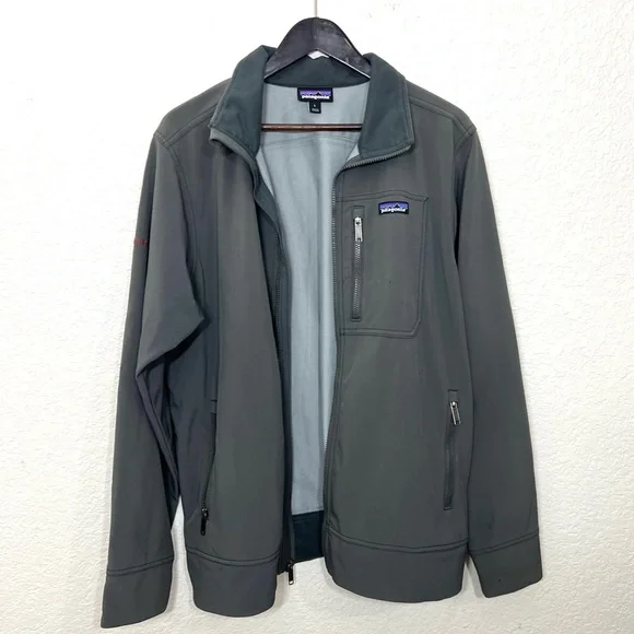 Patagonia Men’s Sidesend Jacket Soft Shell Outerwear Gray Size L - Picture 15 of 16